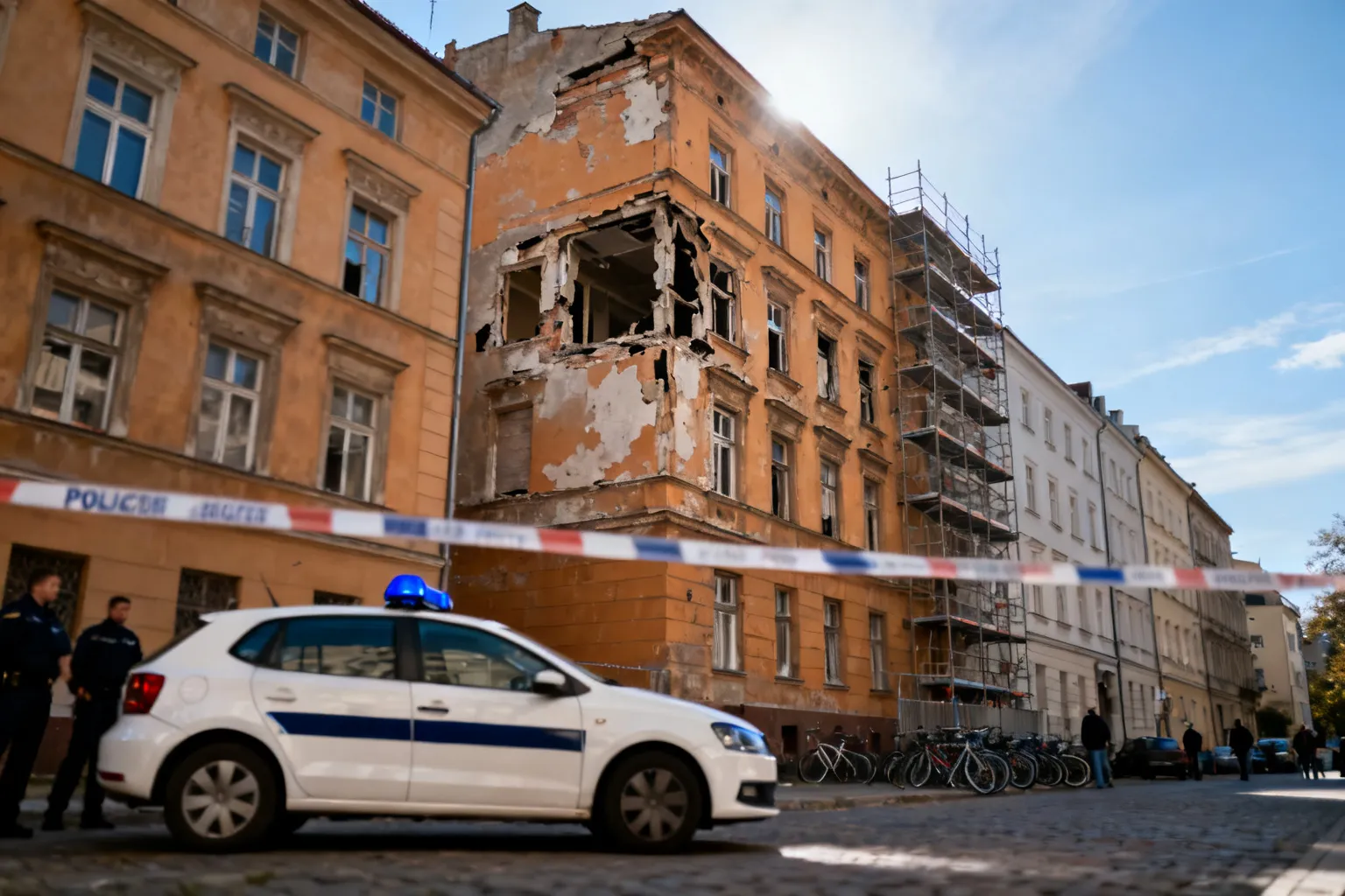 Zatrzymano mężczyznę po zniszczeniu zabytkowej kamienicy przy ul. Dietla