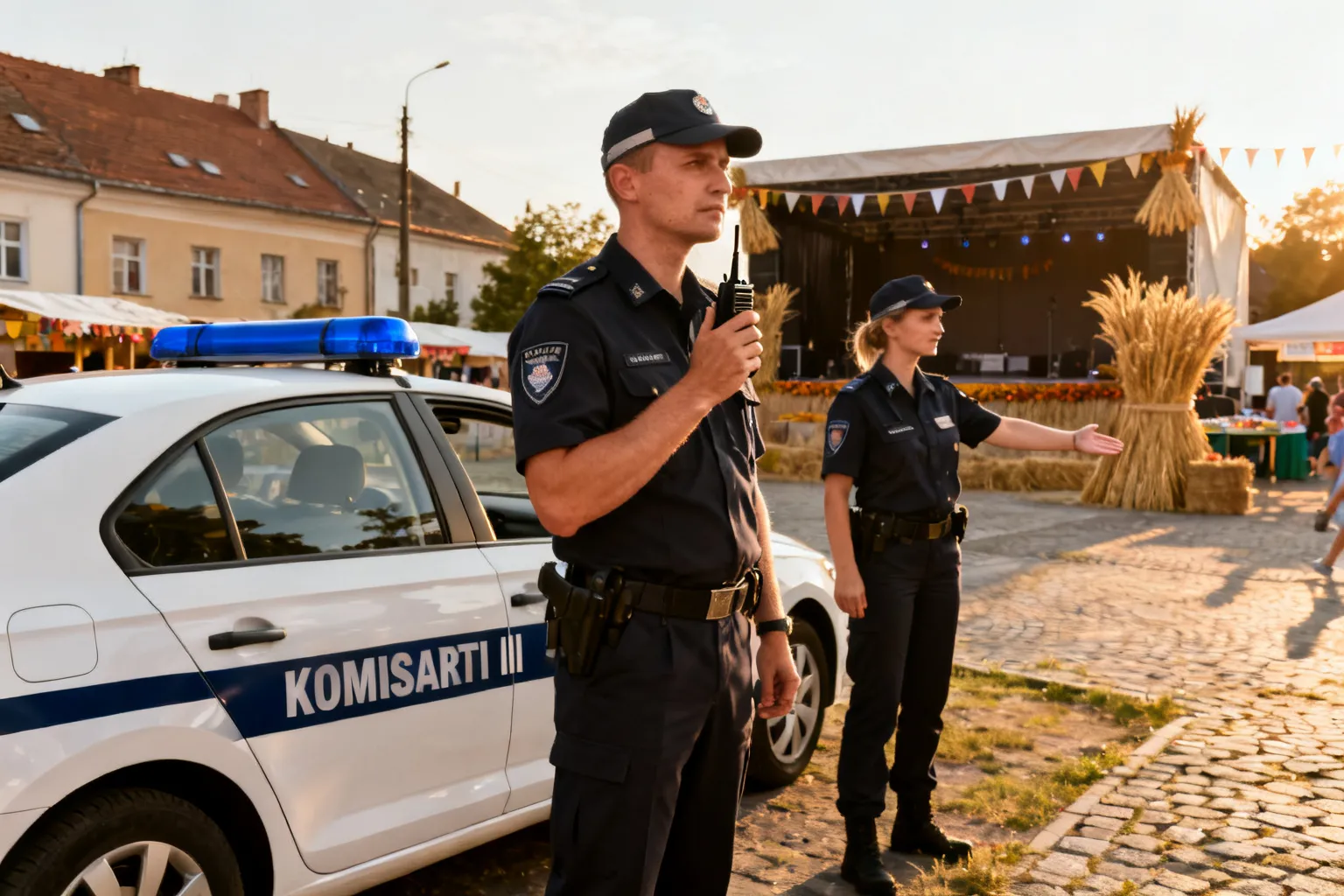 Policjanci z Komisariatu III zabezpieczali dożynki w Witkowicach