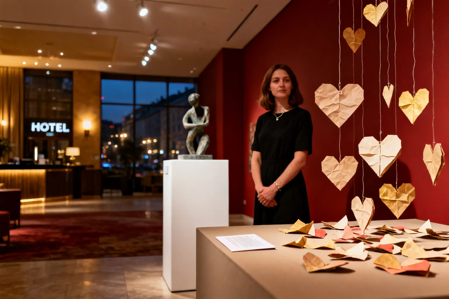 Wystawa Joanny Ambroz w Radisson RED Kraków — „Zostawcie serca, po co one wam”