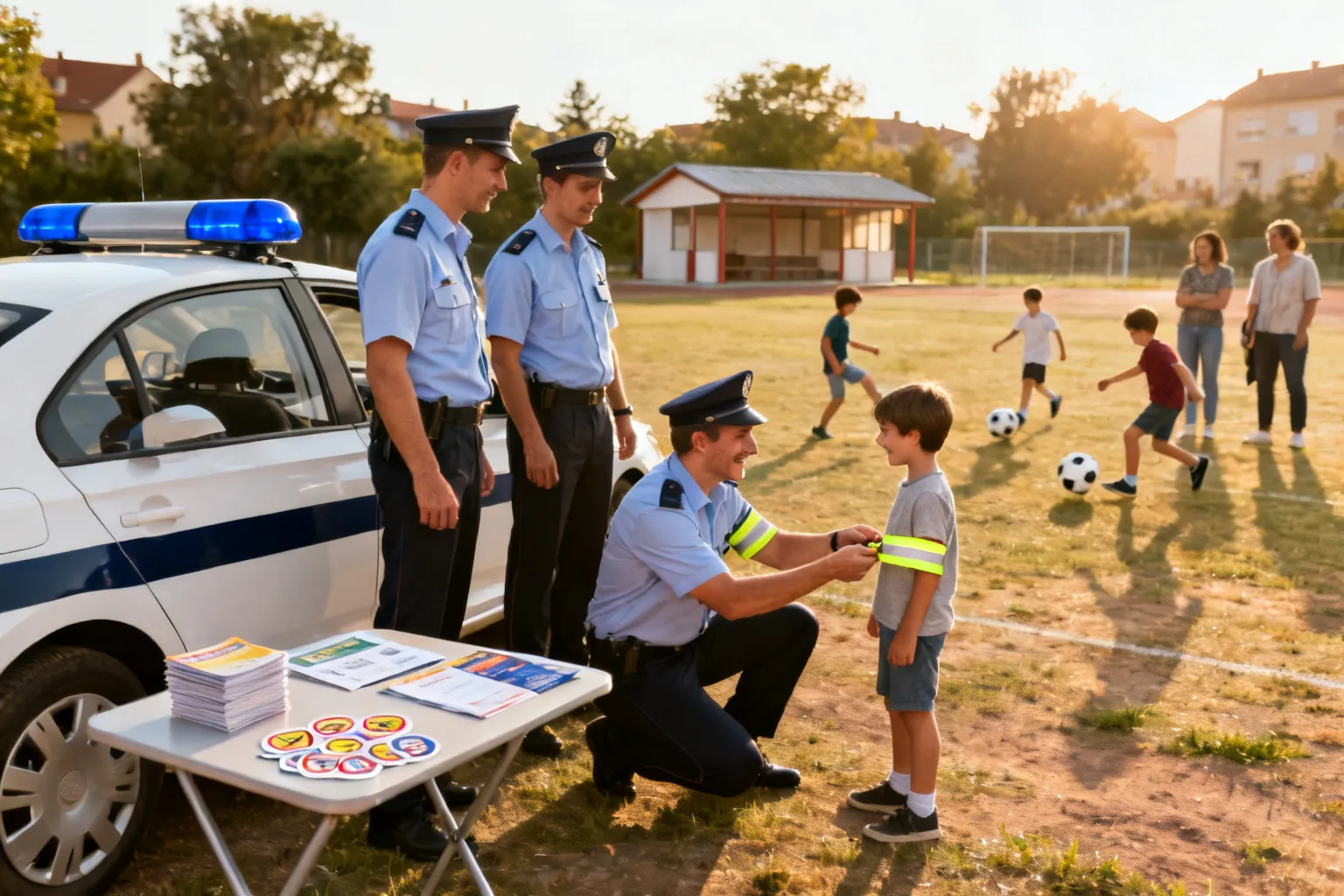 Policjanci drogówki promowali bezpieczeństwo podczas turnieju „Futbolowe Marzenia”