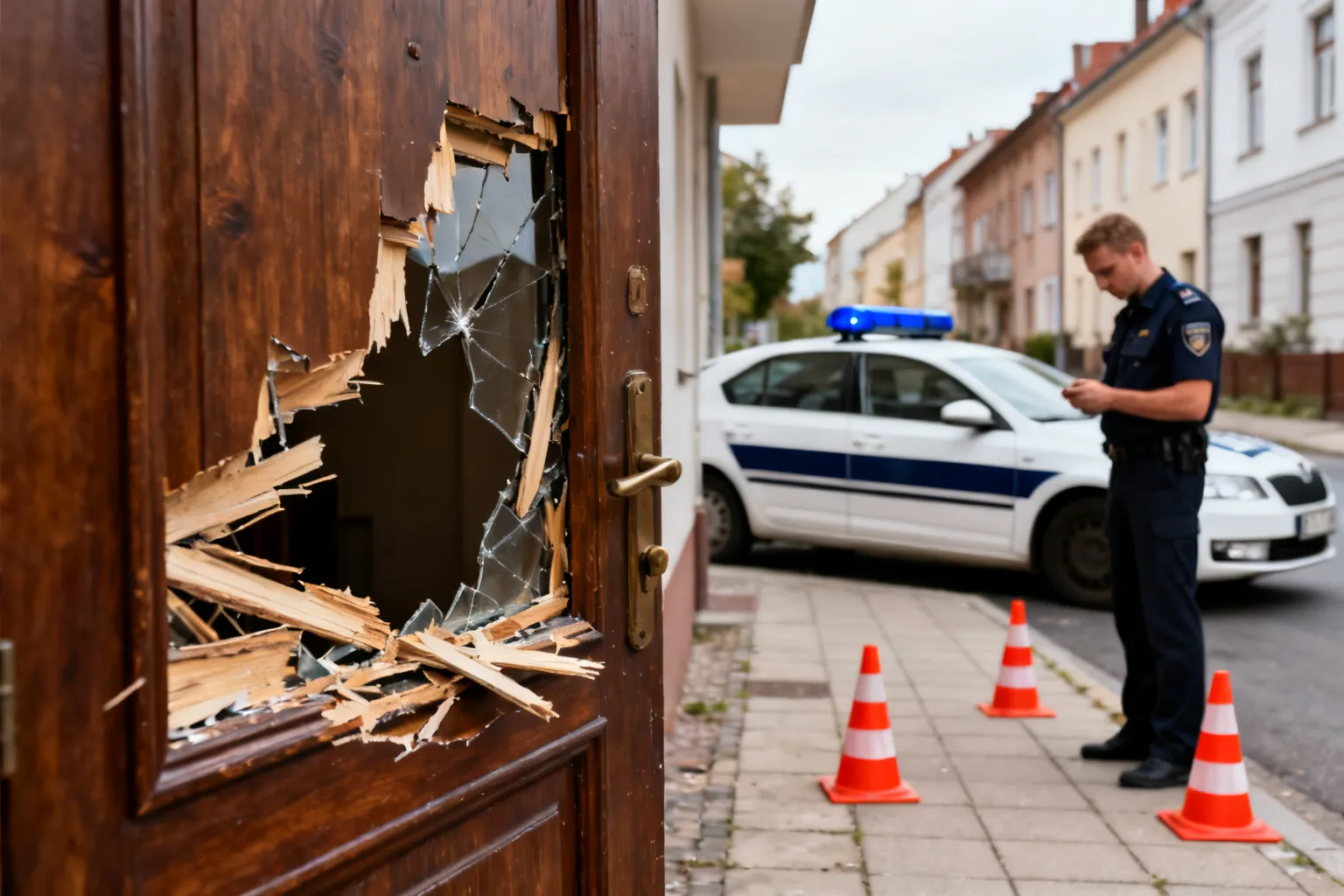 Zniszczenie drzwi w krakowskim hostelu — zatrzymanie i zarzuty