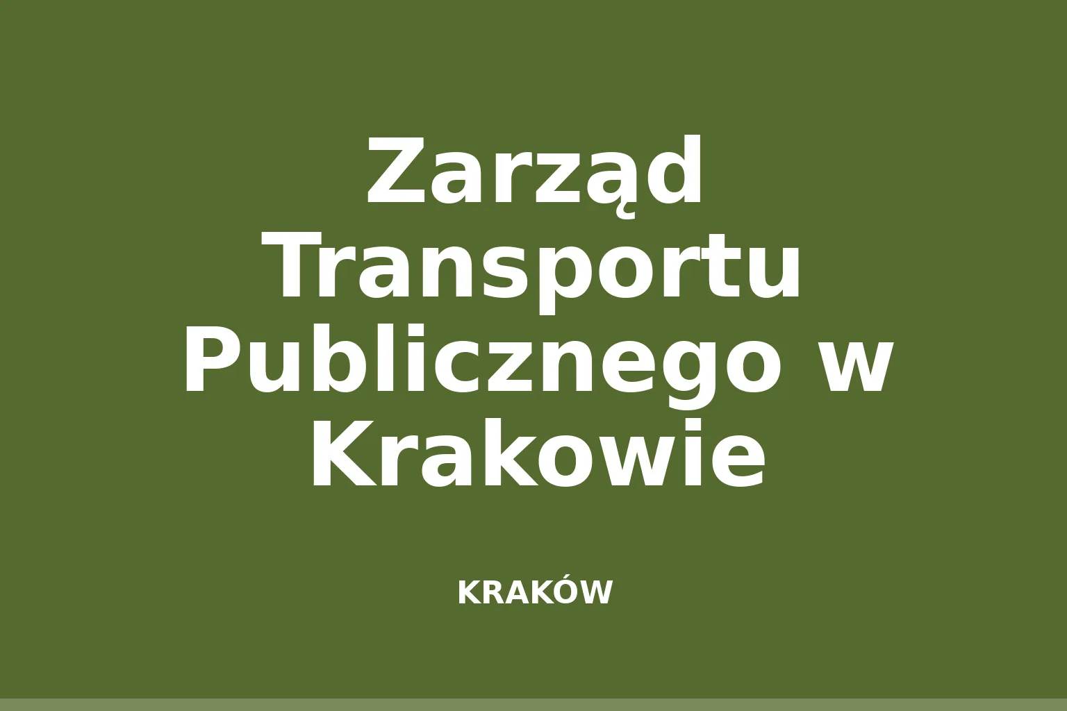 Zarząd Transportu Publicznego w Krakowie