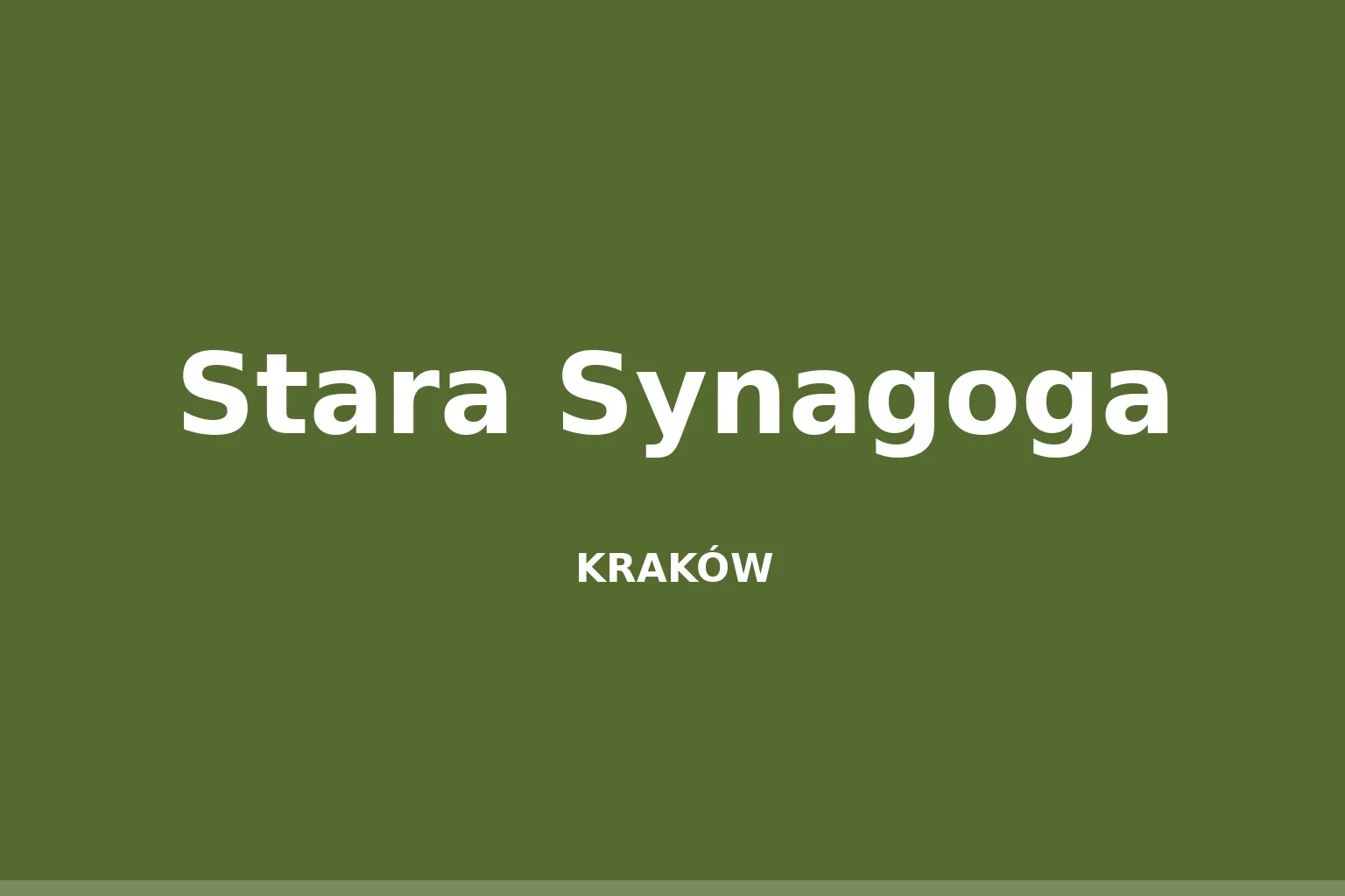 Stara Synagoga