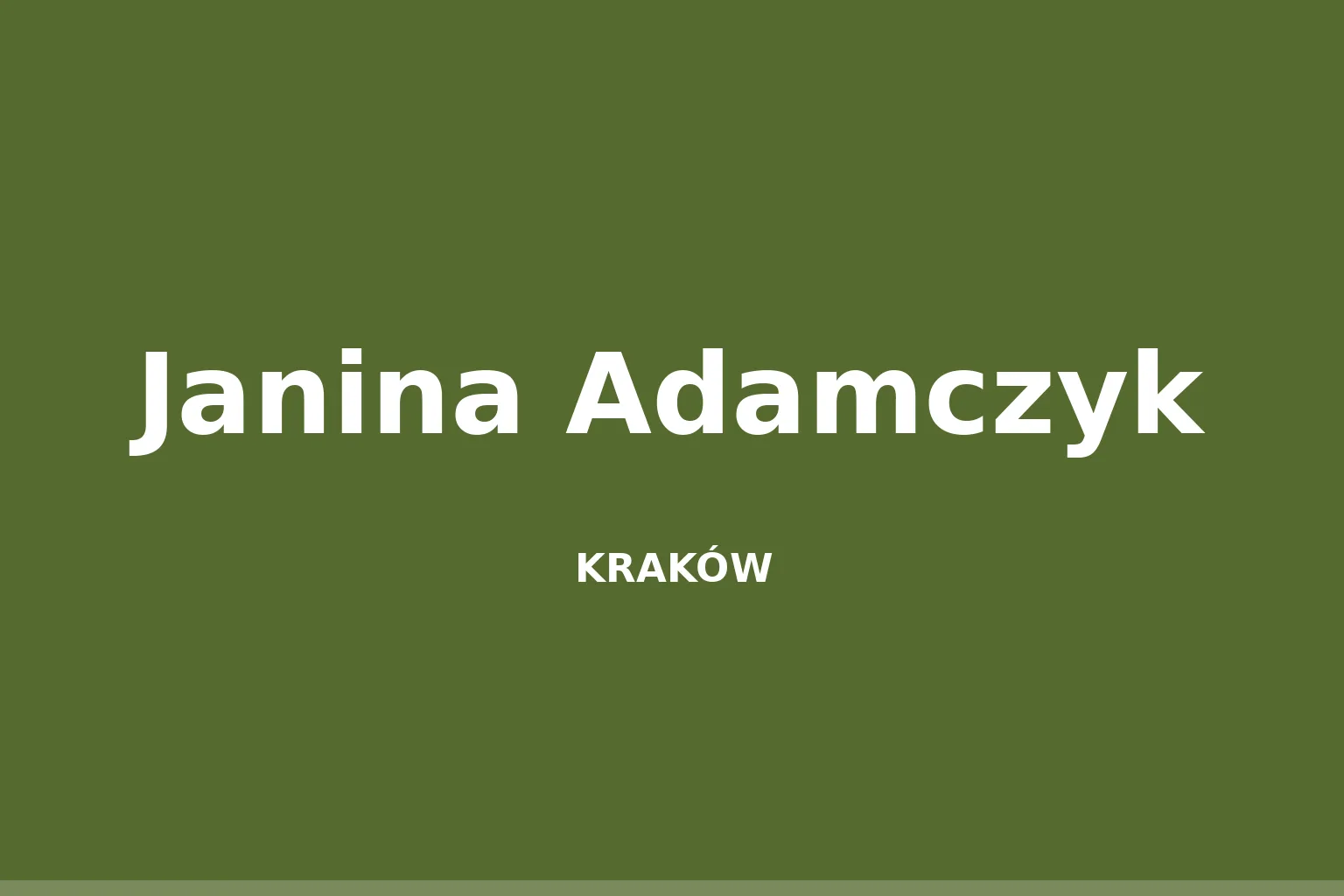 Janina Adamczyk