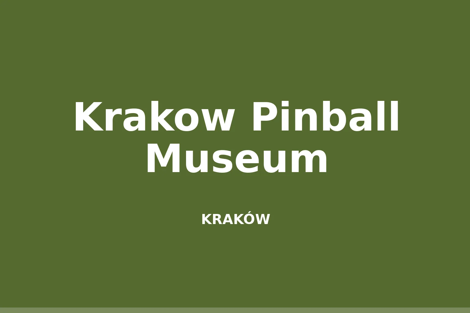Krakow Pinball Museum