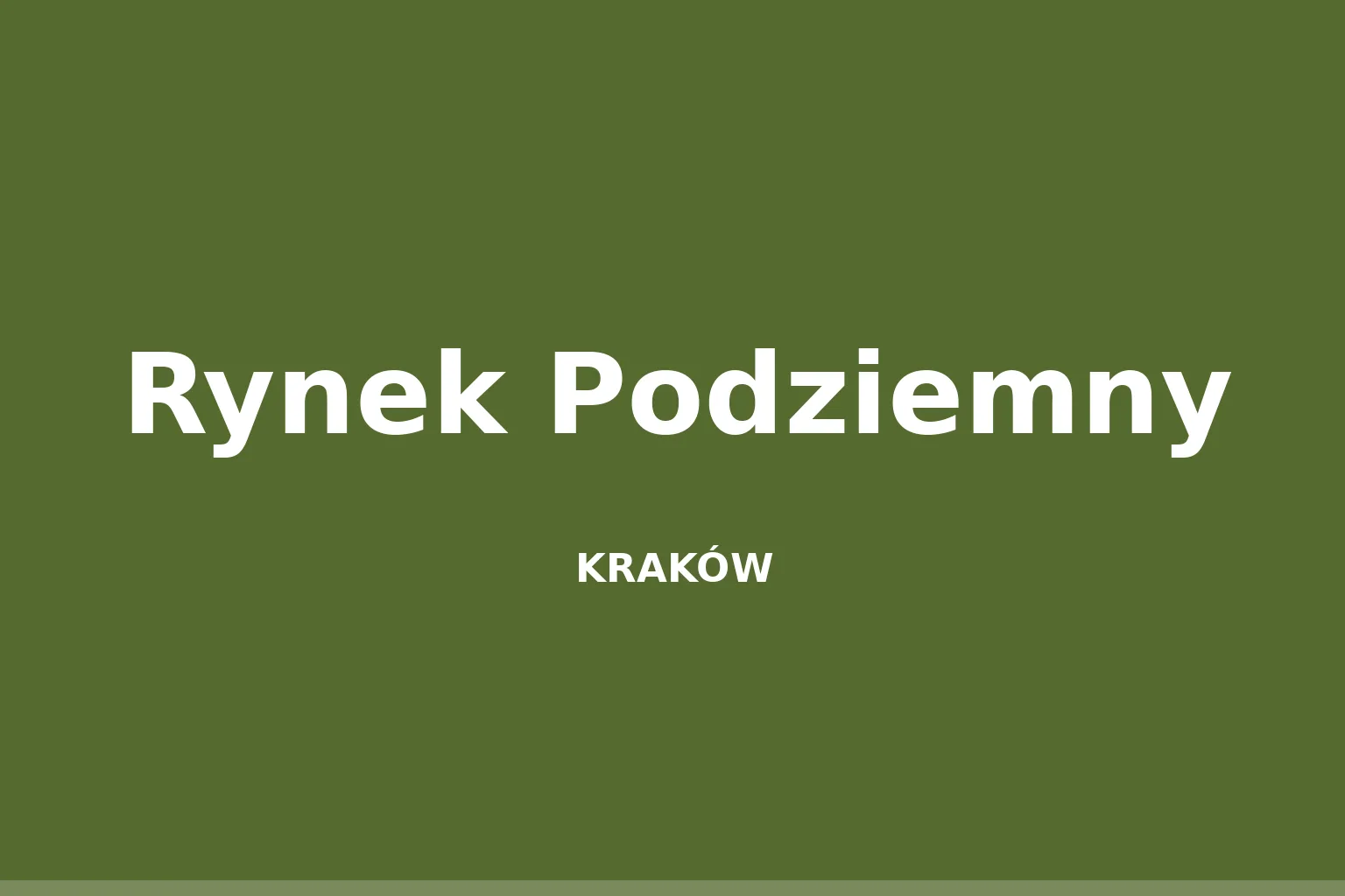 Rynek Podziemny