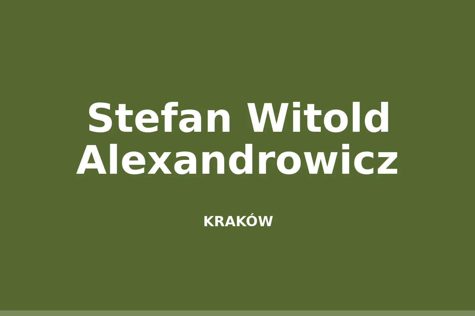 Stefan Witold Alexandrowicz